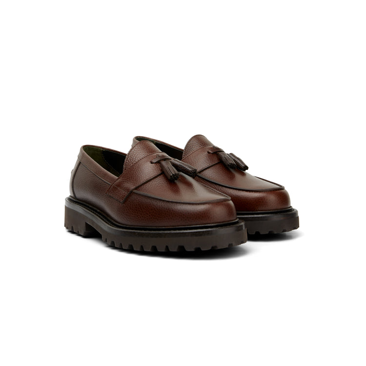 The Clásico Tassel Loafer, Chocolate, Lug Sole